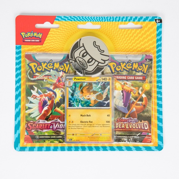 Pokemon‎ TCG Scarlet & Violet Dea Evolved Booster Pack Pawmot Coin Trading Cards - Picture 1 of 7